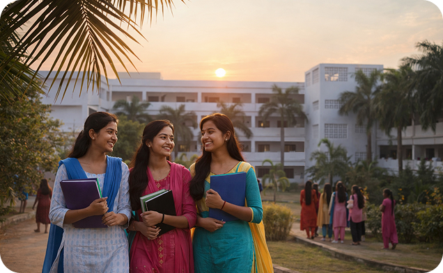 Students studying